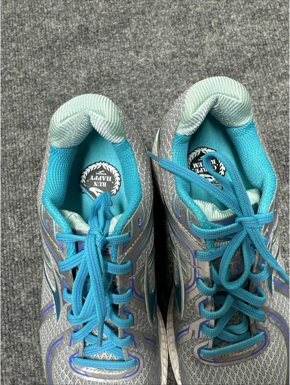 Brooks Adrenaline GTS 16 Women’s 9.5 B Blue Aqua Silver Athletic Running Support